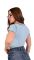 Боді-футболка з контрастною обробкою Podolyanka, блакитний, One Size (Арт. 4202)