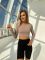 Топ жіночий спортивний з довгим рукавом біфлекс капучіно S (Арт. 7434OK)