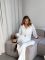 Костюм-трійка, шовковий сорочка топ та штани, білий, 42-46 (Арт. 2632BT)