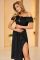 Сукня жіноча літня з відкритими плечима чорна 48-52 (Арт. 0241BT)
