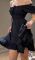 Сукня Podolyanka софт з відкритими плечима та рюшами, чорний, 42-44 (Арт. 0769IR)