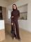 Стильний костюм, 95% бавовна, не кошлатиться, коричневий, розмір 48-52 (арт.1023TB)