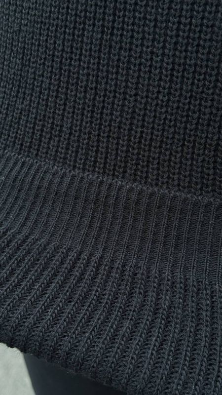 Светр жіночий чорний, крупної в'язки, акриловий, One Size (арт. 2024)