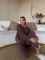 Жіноча тепла піжама з хутра Тедді (махра), капучіно, розмір 42-46 (арт. 4030TB)