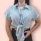 Блуза на зав’язках, м’ятна, L (арт. 411)